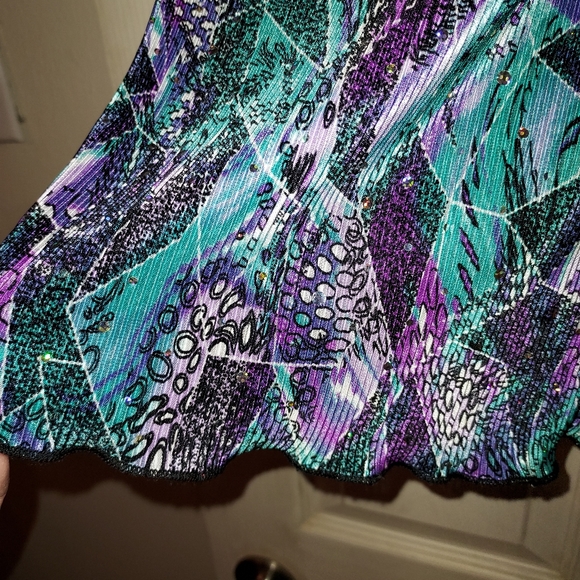 Brittany Black woman's pleated sequin ruffled top size XL - Picture 5 of 5
